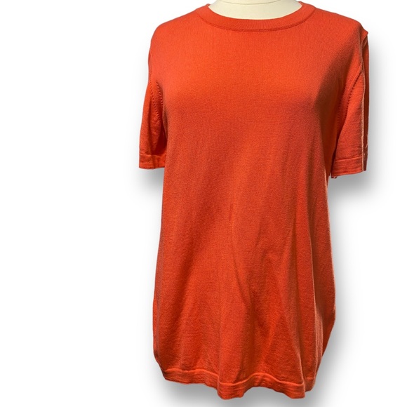 Escada Wool Top Coral size 40 Medium - Picture 6 of 7